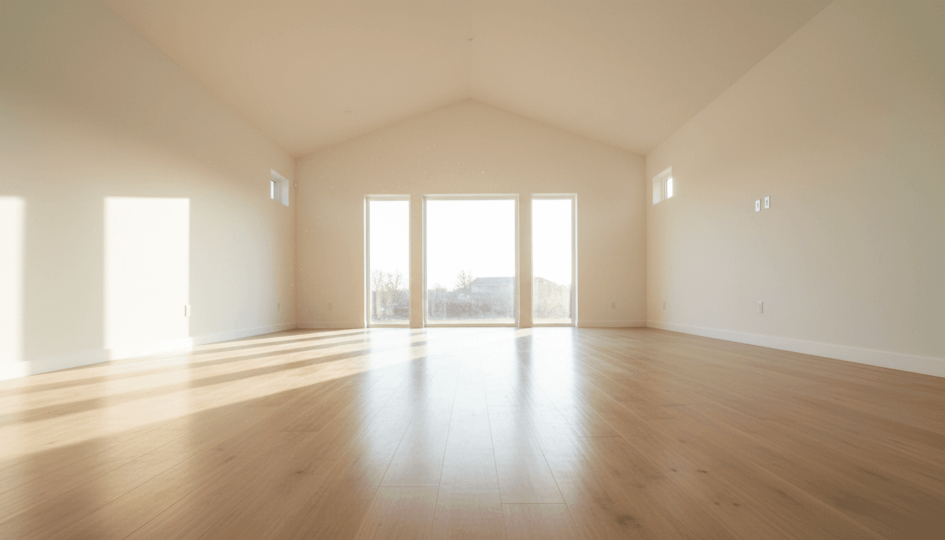 Clean post-construction interior